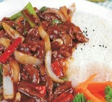 Black Pepper Beef Rice Bowl