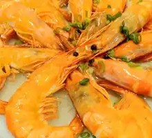 Boiled Shrimp in Salt Water