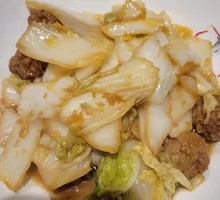 Fish Meatball and Cabbage Stir-fry