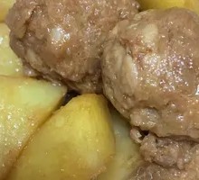 Potato Meatballs Rice
