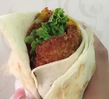 Big Pancake Chicken Cutlet, Intestine, and Crab Stick