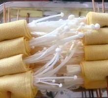 Lanling Wang's Tofu Skin Roll with Golden Needle Mushrooms