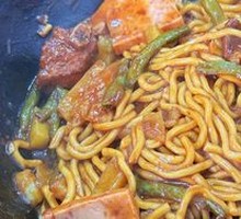 排骨鲜豆角面焖