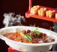 葱烧鲽鱼配果子