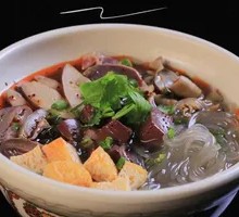 Spicy Duck Blood and Noodle Soup