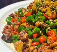 Fresh Chili Chicken with Small Red Chilies