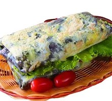 Double Egg Purple Rice Pancake
