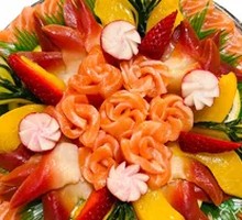 Sashimi Platter - Salmon and Scallops
