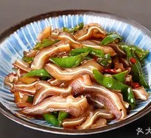Pork Ear Stir-Fried with Chili over Rice