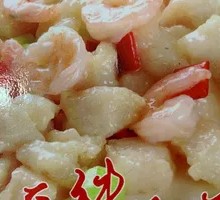 Shrimp and Fish Cubes Stir-fry