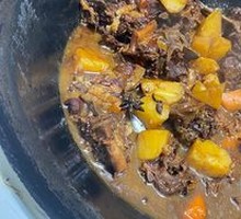 Stewed Chicken in Large Pot