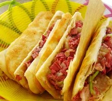 Ham-filled Flatbread