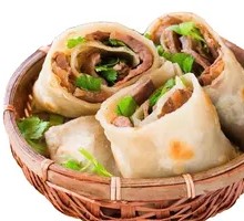 Pancake with Potato, Egg, and Beef