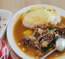 Grilled Beef Curry Omelette Rice