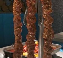 Grilled Pork with Large Skewers