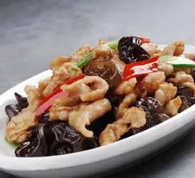 Wood Ear Mushroom Stir-Fry with Pork over Rice