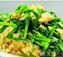 韭菜鸡蛋盖面