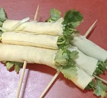 Fried Tofu Skin with Cilantro