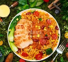 Pan-Seared Chicken Breast with Pasta