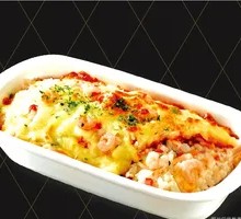 Fresh Shrimp Cheese Baked Rice