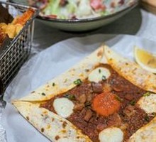 North African Devil Egg Crispy Flatbread Pizza