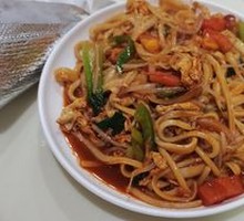 Tomato and Egg Stir-fried with Knife-cut Noodles