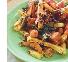 Chicken Strips with French Fries Salad