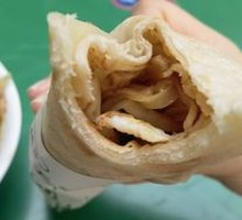 Egg and Pork Tenderloin in Flatbread