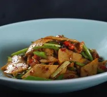 Stir-fried King Oyster Mushroom