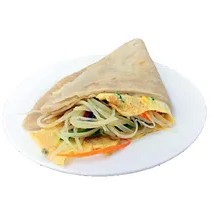 Egg and Potato Stir-fry in Flatbread