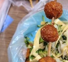 Crispy Bone Meatballs Skewers