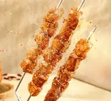 Grilled Pork with Large Skewers