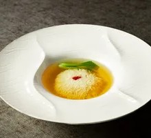Clear Chicken Broth with Chrysanthemum Tofu