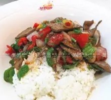 Pickled Chili Pork Liver Rice