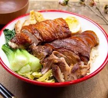 Pork Trotter and Roast Goose Rice Bowl