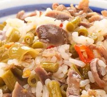 Sour Pickled Beans and Chicken Gizzard Fried Rice
