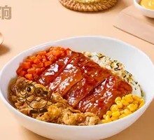 ★板烧鸡扒肥牛双拼饭