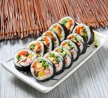 Golden Pork Floss Seaweed Rice Roll