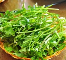 Fried Tofu Skin with Grilled Cilantro