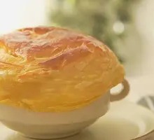 Crispy Pastry Mushroom Soup