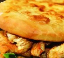Scallion pancake with fried egg