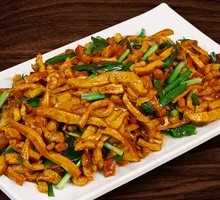 Fried Tofu with Shredded Pork