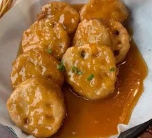 Braised Lotus Root with Abalone Sauce