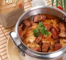 Pressure-cooked dish