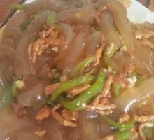 Shredded Pork with Cold Noodles Over Rice