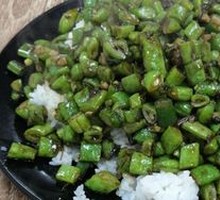 Olive and Minced Pork with Green Beans Rice
