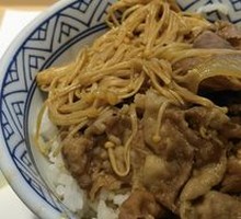 Beef Rice with Enoki Mushrooms