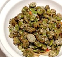 Scallion Fried Broad Beans
