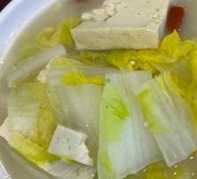 Baby bok choy stewed with tofu