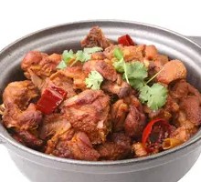 Stir-Fried Goose in Iron Pot